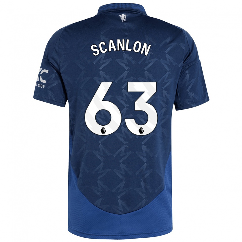 Kandiny Mujer Camiseta James Scanlon #63 Índigo 2ª Equipación 2024/25 La Camisa Chile