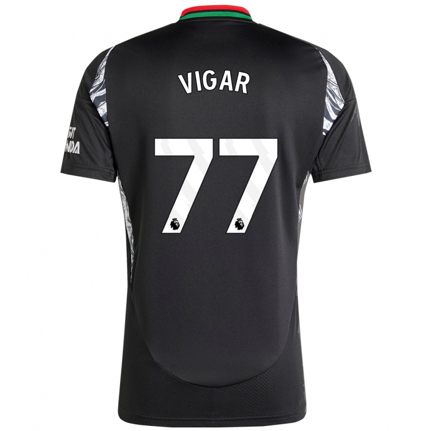 Kandiny Mujer Camiseta Billy Vigar #77 Negro 2ª Equipación 2024/25 La Camisa Chile