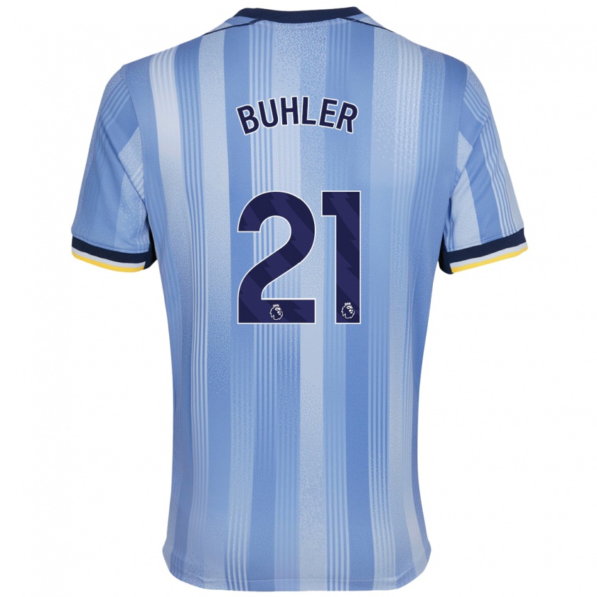 Kandiny Mujer Camiseta Luana Bühler #21 Azul Claro 2ª Equipación 2024/25 La Camisa Chile