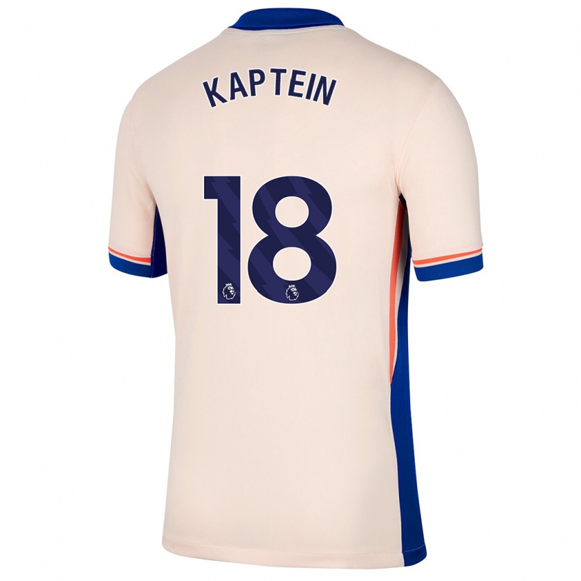 Kandiny Mujer Camiseta Wieke Kaptein #18 Beige Claro 2ª Equipación 2024/25 La Camisa Chile