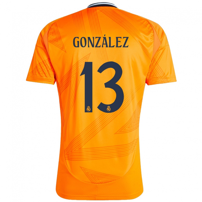 Kandiny Mujer Camiseta Fran González #13 Naranja 2ª Equipación 2024/25 La Camisa Chile