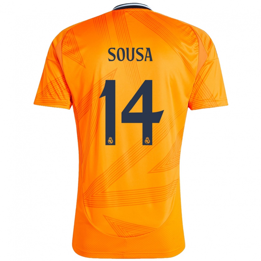 Kandiny Mujer Camiseta Kathellen Sousa #14 Naranja 2ª Equipación 2024/25 La Camisa Chile