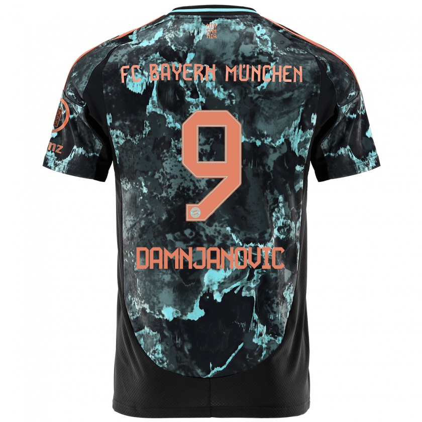 Kandiny Mujer Camiseta Jovana Damnjanović #9 Negro 2ª Equipación 2024/25 La Camisa Chile