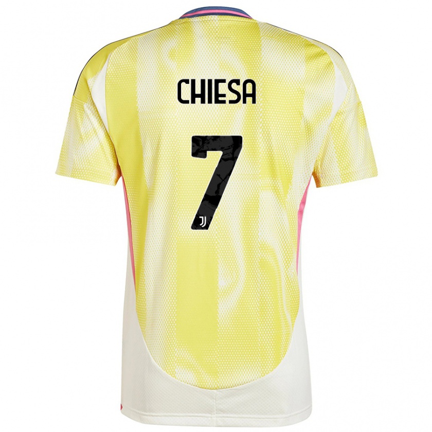 Kandiny Mujer Camiseta Federico Chiesa #7 Amarillo Solar 2ª Equipación 2024/25 La Camisa Chile