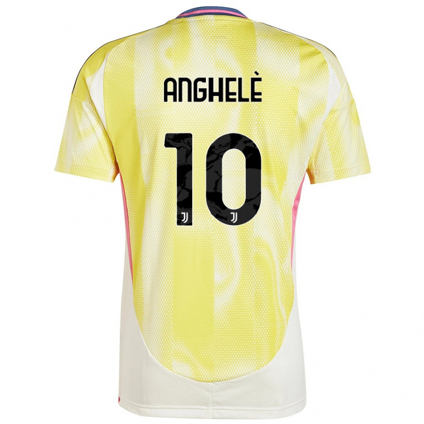 Kandiny Mujer Camiseta Lorenzo Anghelè #10 Amarillo Solar 2ª Equipación 2024/25 La Camisa Chile