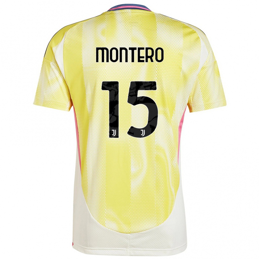 Kandiny Mujer Camiseta Alfonso Montero #15 Amarillo Solar 2ª Equipación 2024/25 La Camisa Chile