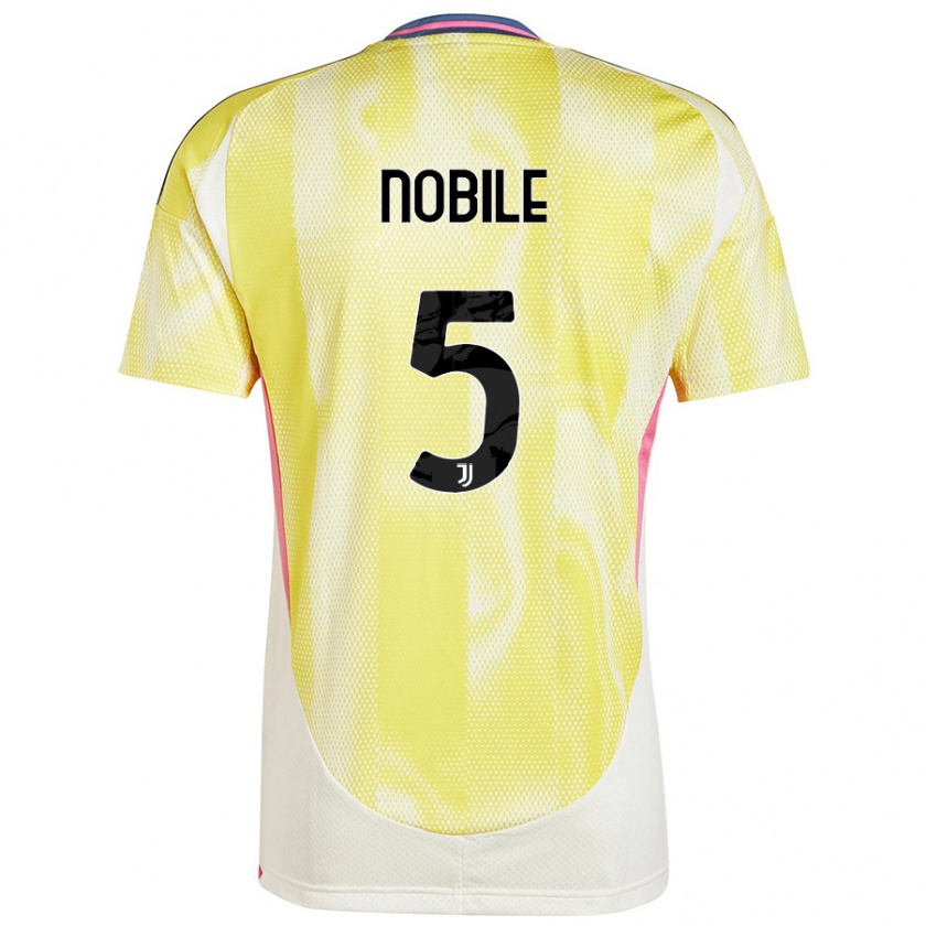 Kandiny Mujer Camiseta Riccardo Nobile #5 Amarillo Solar 2ª Equipación 2024/25 La Camisa Chile