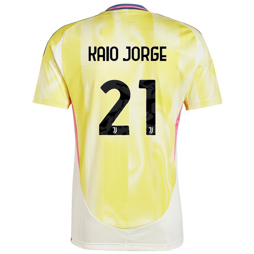 Kandiny Mujer Camiseta Kaio Jorge #21 Amarillo Solar 2ª Equipación 2024/25 La Camisa Chile