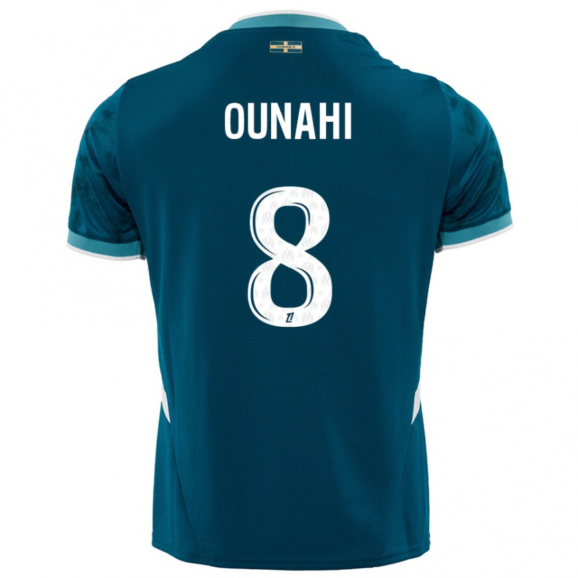 Kandiny Mujer Camiseta Azzedine Ounahi #8 Azul Turquesa 2ª Equipación 2024/25 La Camisa Chile