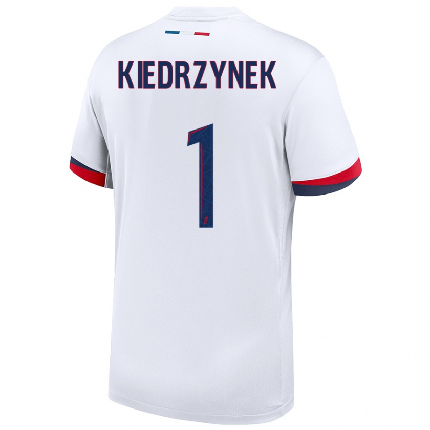 Kandiny Mujer Camiseta Katarzyna Kiedrzynek #1 Blanco Azul Rojo 2ª Equipación 2024/25 La Camisa Chile