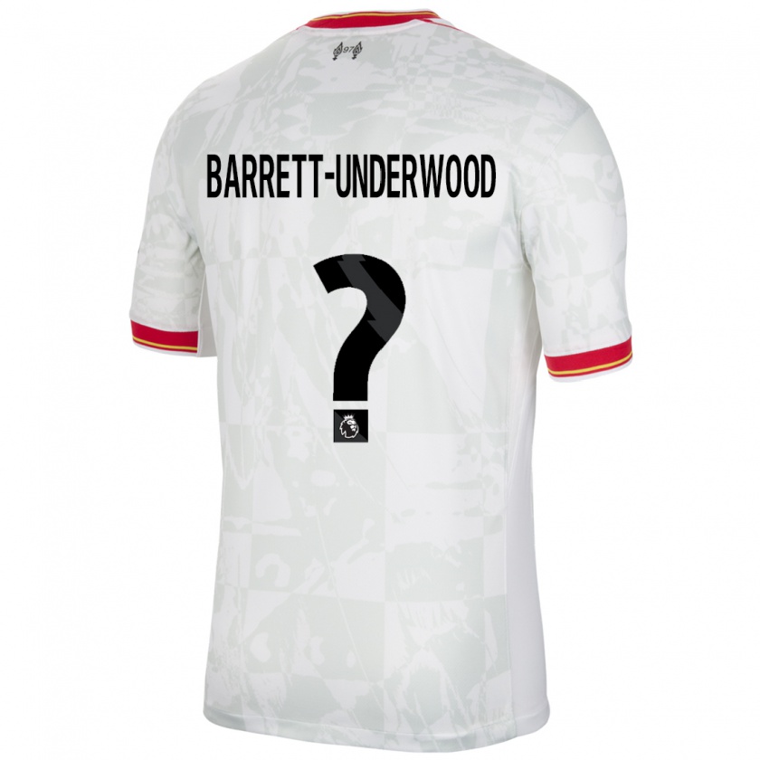 Kandiny Mujer Camiseta Keehan Barrett-Underwood #0 Blanco Rojo Negro Equipación Tercera 2024/25 La Camisa Chile