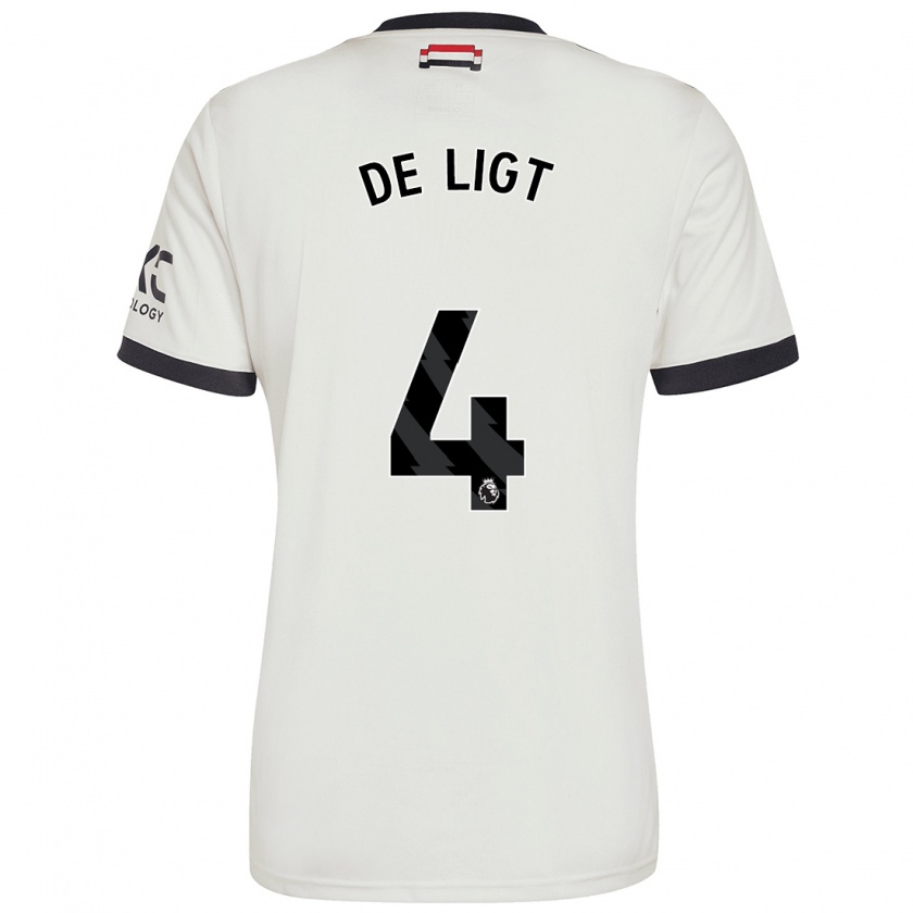 Kandiny Mujer Camiseta Matthijs De Ligt #4 Blanquecino Equipación Tercera 2024/25 La Camisa Chile