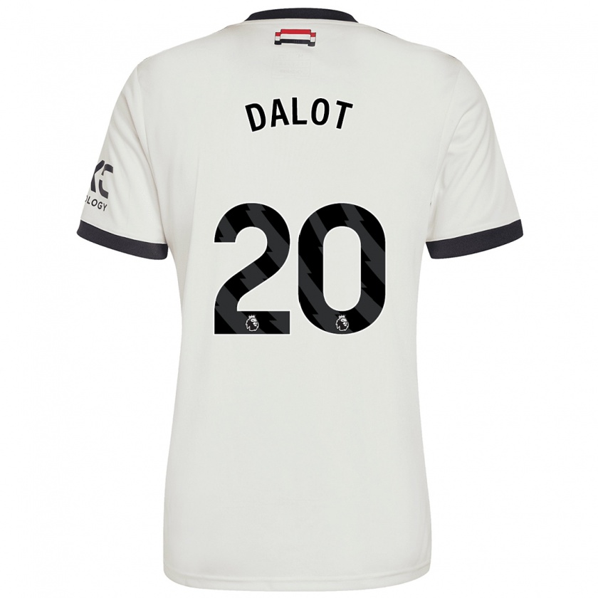 Kandiny Mujer Camiseta Diogo Dalot #20 Blanquecino Equipación Tercera 2024/25 La Camisa Chile