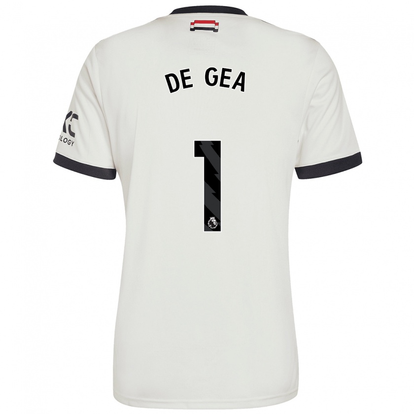 Kandiny Mujer Camiseta David De Gea #1 Blanquecino Equipación Tercera 2024/25 La Camisa Chile