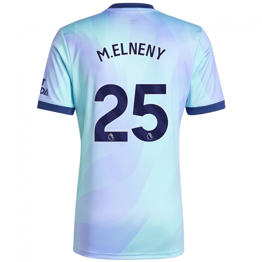 Kandiny Mujer Camiseta Mohamed Elneny #25 Agua Equipación Tercera 2024/25 La Camisa Chile