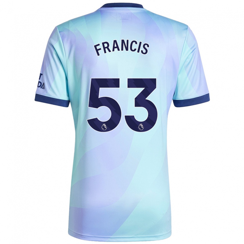 Kandiny Mujer Camiseta Jack Henry-Francis #53 Agua Equipación Tercera 2024/25 La Camisa Chile