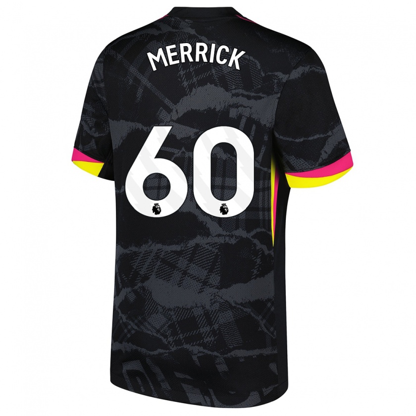 Kandiny Mujer Camiseta Max Merrick #60 Negro Rosa Equipación Tercera 2024/25 La Camisa Chile