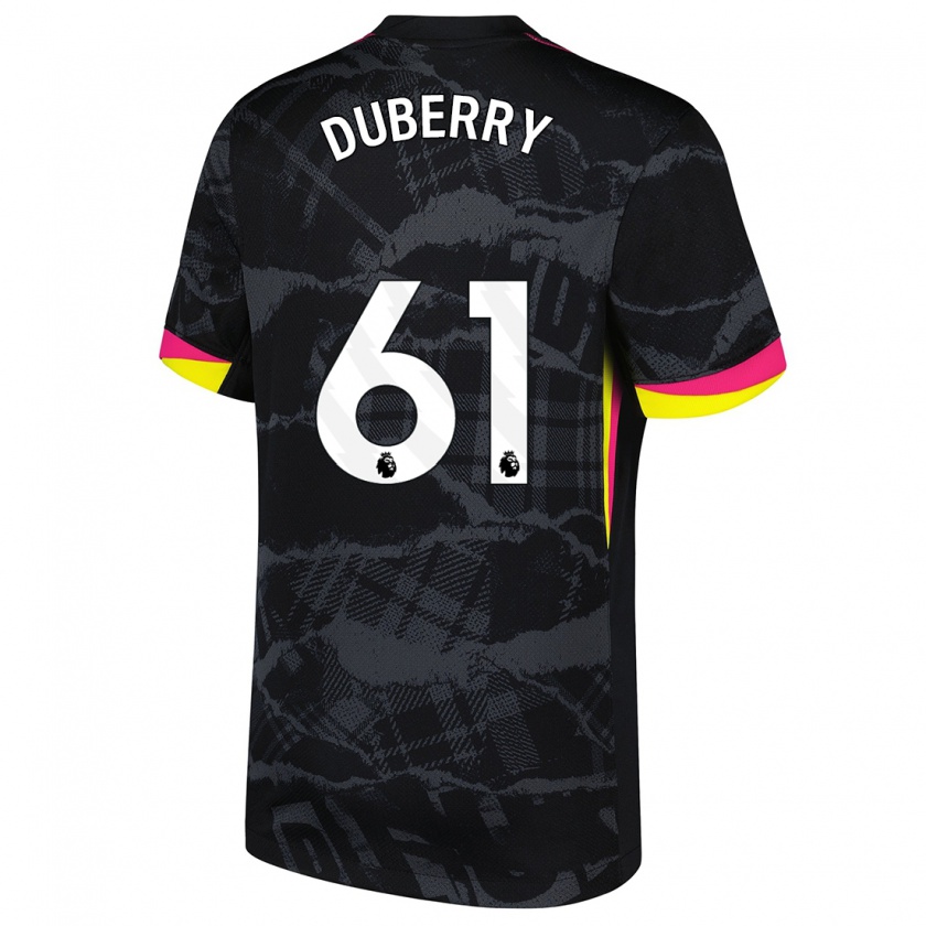 Kandiny Mujer Camiseta Zain Silcott-Duberry #61 Negro Rosa Equipación Tercera 2024/25 La Camisa Chile