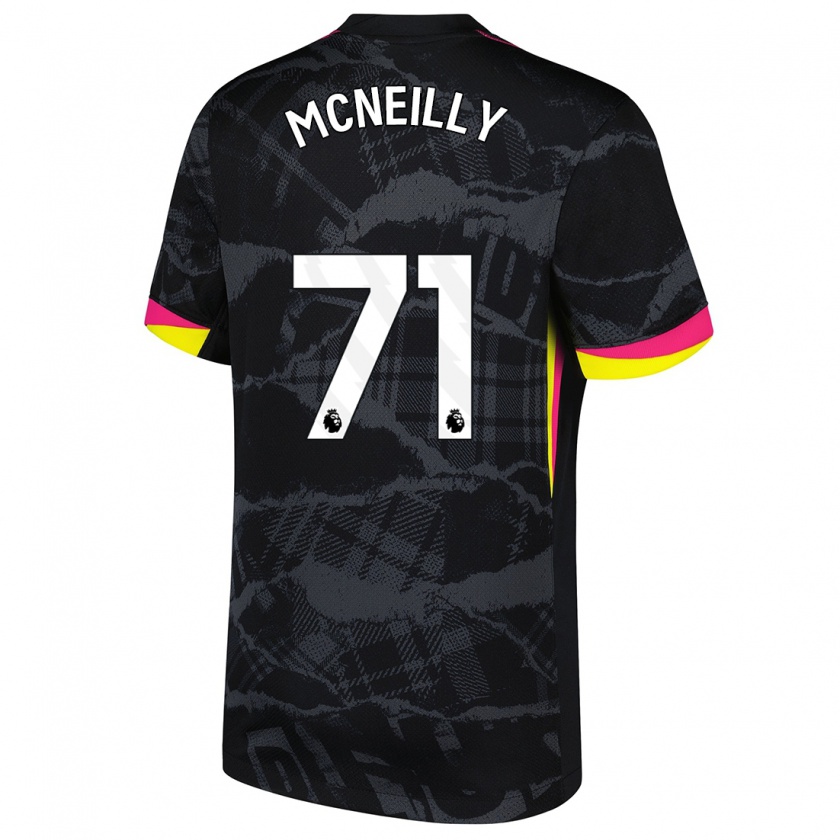 Kandiny Mujer Camiseta Donnell Mcneilly #71 Negro Rosa Equipación Tercera 2024/25 La Camisa Chile