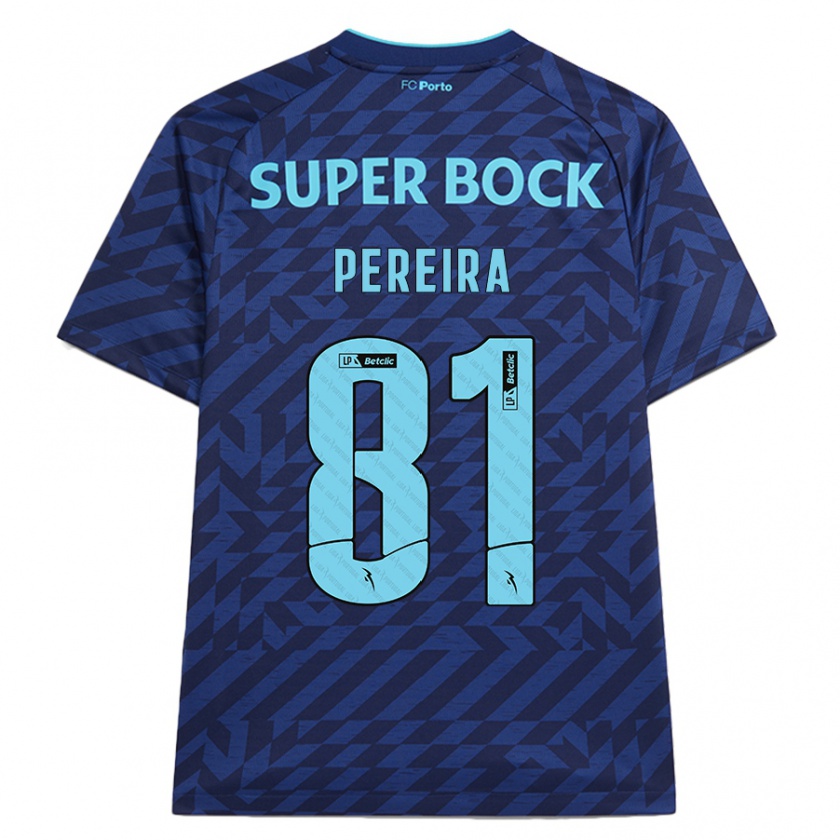 Kandiny Mujer Camiseta Martim Pereira #81 Azul Marino Equipación Tercera 2024/25 La Camisa Chile