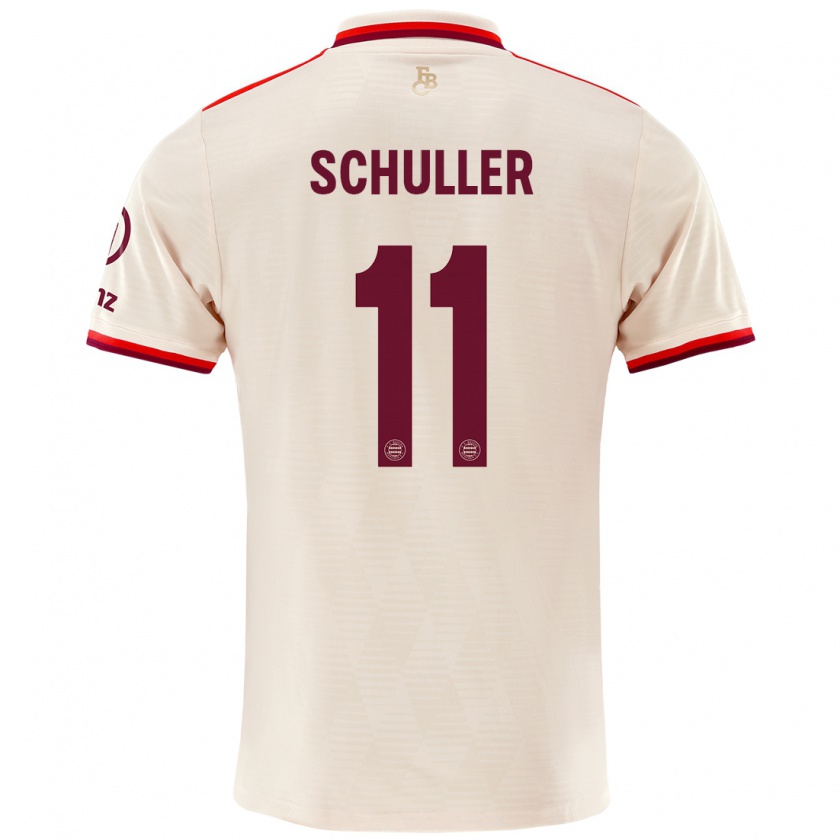 Kandiny Mujer Camiseta Lea Schüller #11 Lino Equipación Tercera 2024/25 La Camisa Chile