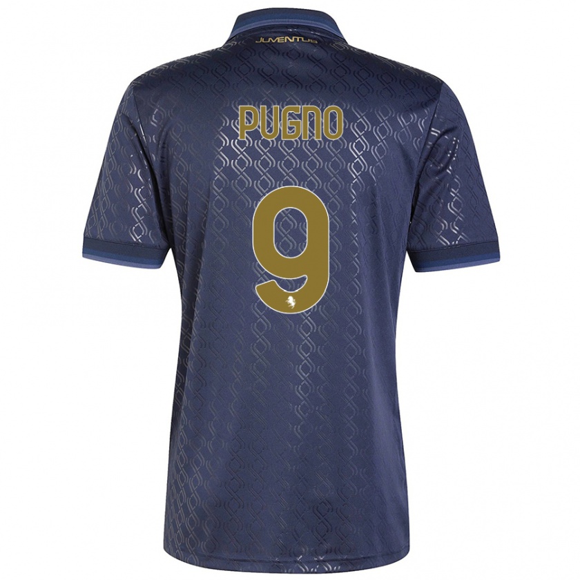 Kandiny Mujer Camiseta Diego Pugno #9 Azul Marino Equipación Tercera 2024/25 La Camisa Chile