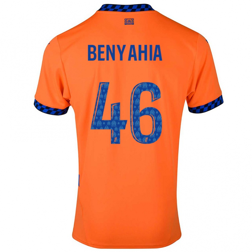 Kandiny Mujer Camiseta Aylan Benyahia-Tani #46 Naranja Azul Oscuro Equipación Tercera 2024/25 La Camisa Chile