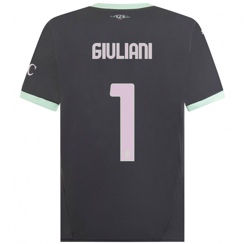 Kandiny Mujer Camiseta Laura Giuliani #1 Gris Equipación Tercera 2024/25 La Camisa Chile