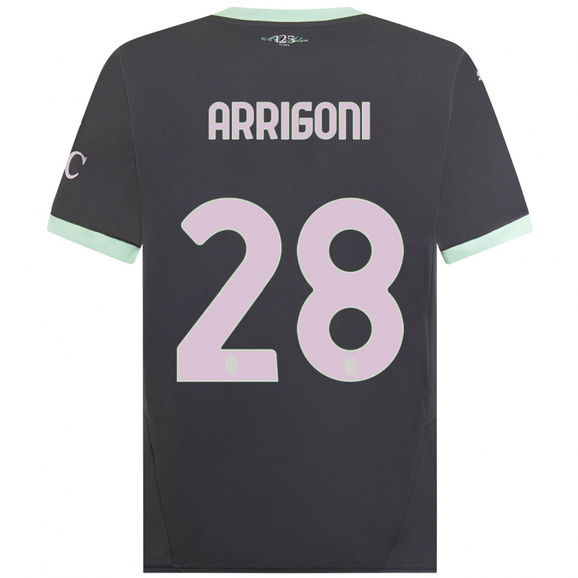 Kandiny Mujer Camiseta Giorgia Arrigoni #28 Gris Equipación Tercera 2024/25 La Camisa Chile