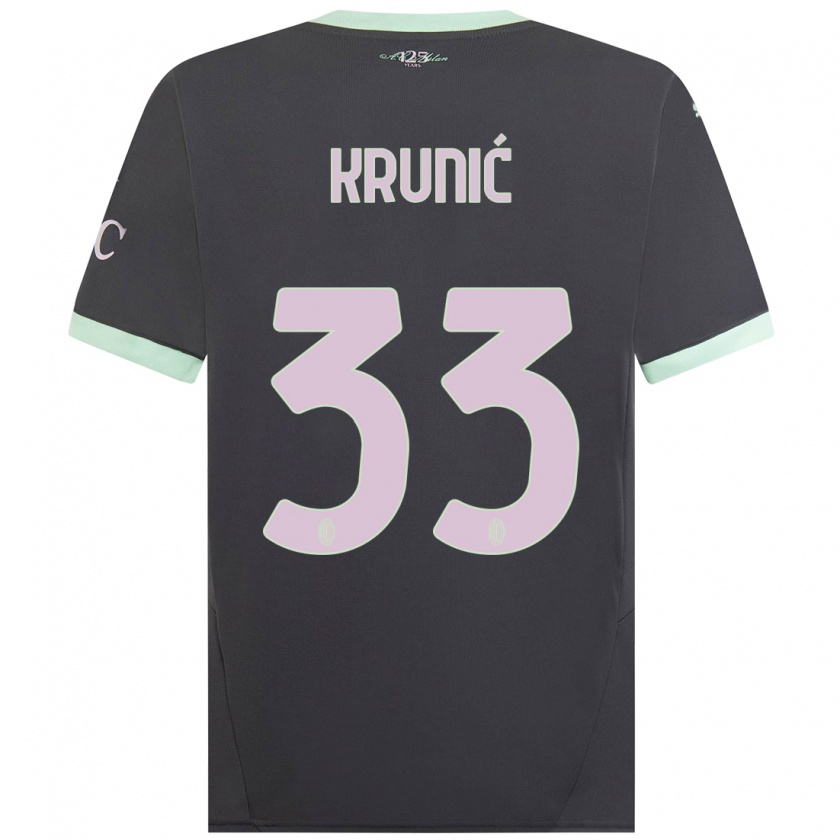 Kandiny Mujer Camiseta Rade Krunic #33 Gris Equipación Tercera 2024/25 La Camisa Chile