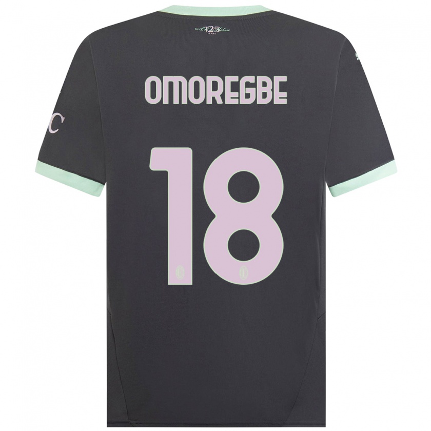 Kandiny Mujer Camiseta Bob Murphy Omoregbe #18 Gris Equipación Tercera 2024/25 La Camisa Chile