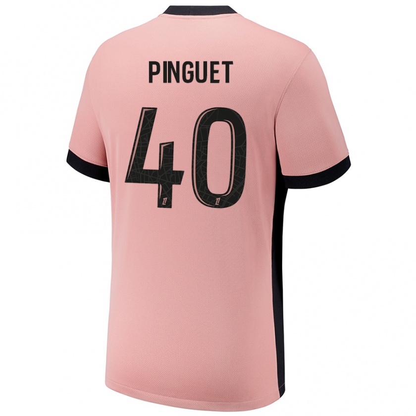 Kandiny Mujer Camiseta Alice Pinguet #40 Rosa Óxido Equipación Tercera 2024/25 La Camisa Chile