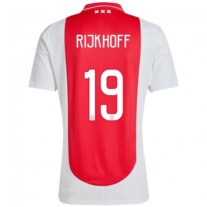 Kandiny Niño Camiseta Julian Rijkhoff #19 Rojo Blanco 1ª Equipación 2024/25 La Camisa Chile