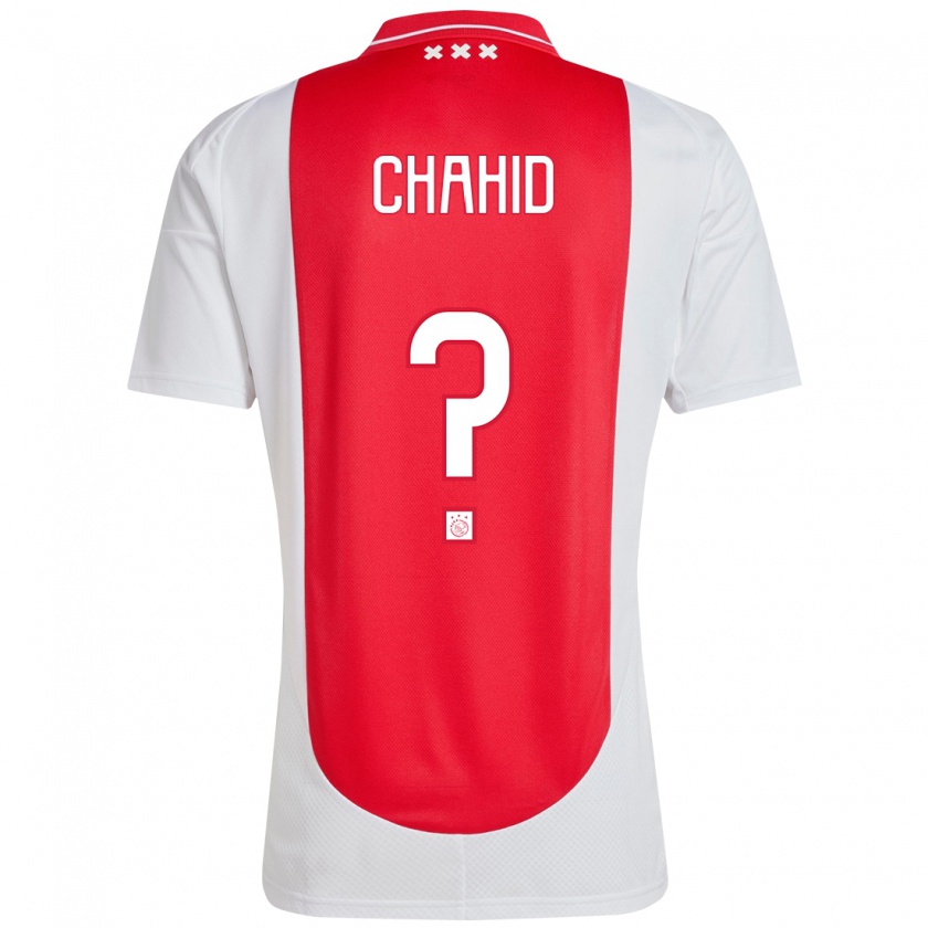 Kandiny Niño Camiseta Rida Chahid #0 Rojo Blanco 1ª Equipación 2024/25 La Camisa Chile