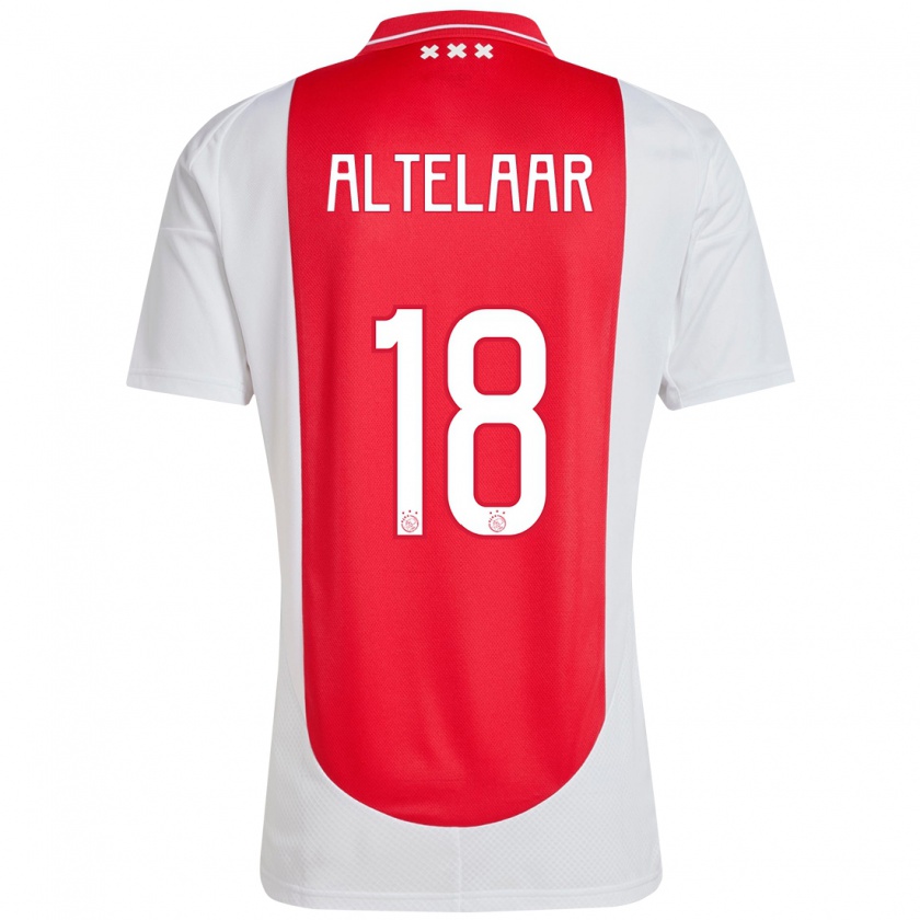 Kandiny Niño Camiseta Jamie Altelaar #18 Rojo Blanco 1ª Equipación 2024/25 La Camisa Chile