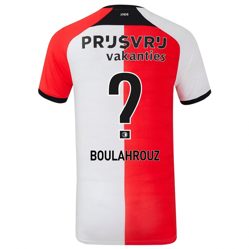 Kandiny Niño Camiseta Rayan Boulahrouz #0 Rojo Blanco 1ª Equipación 2024/25 La Camisa Chile