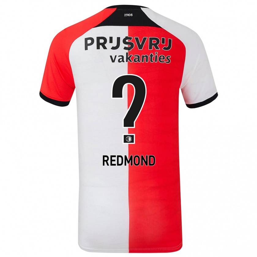 Kandiny Niño Camiseta Charoy Redmond #0 Rojo Blanco 1ª Equipación 2024/25 La Camisa Chile