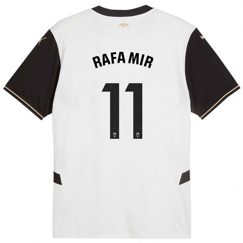 Kandiny Niño Camiseta Rafa Mir #11 Blanco Negro 1ª Equipación 2024/25 La Camisa Chile