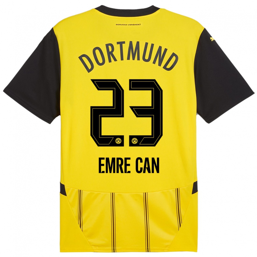 Kandiny Niño Camiseta Emre Can #23 Amarillo Negro 1ª Equipación 2024/25 La Camisa Chile