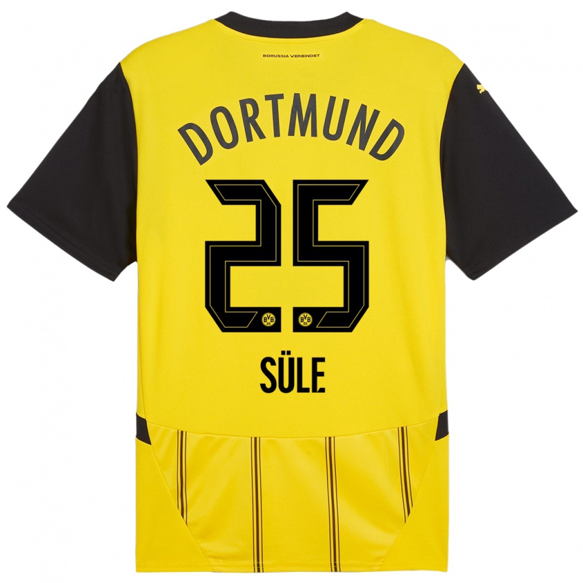 Kandiny Niño Camiseta Niklas Süle #25 Amarillo Negro 1ª Equipación 2024/25 La Camisa Chile