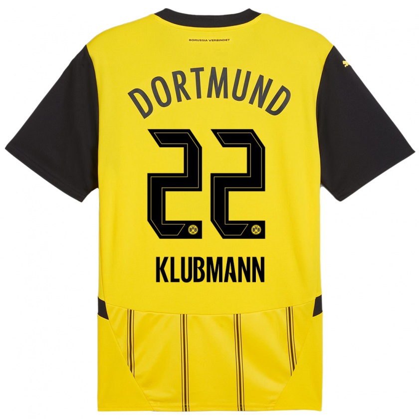 Kandiny Niño Camiseta Leon Klubmann #22 Amarillo Negro 1ª Equipación 2024/25 La Camisa Chile