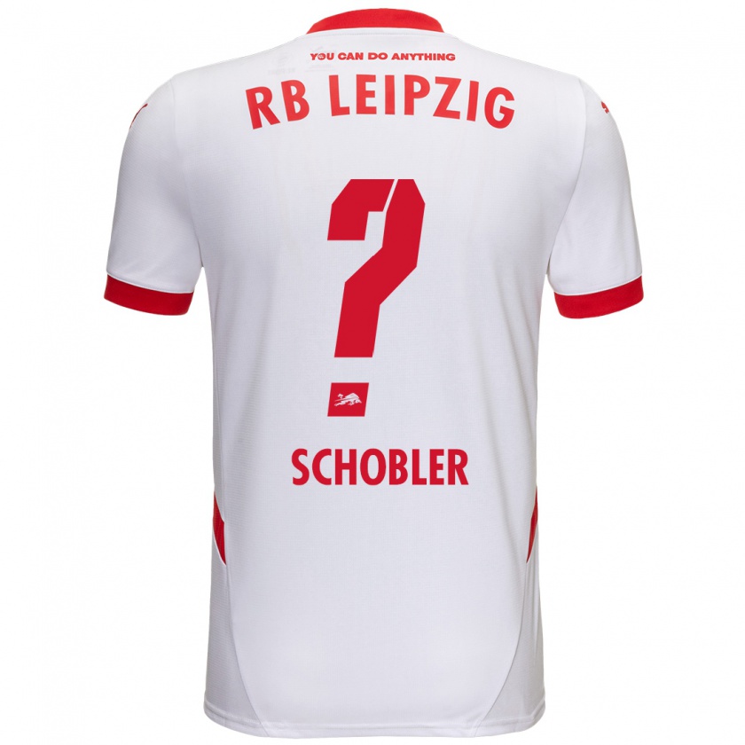 Kandiny Niño Camiseta Laurin Schößler #0 Blanco Rojo 1ª Equipación 2024/25 La Camisa Chile