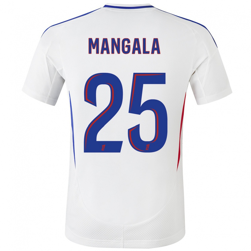 Kandiny Niño Camiseta Orel Mangala #25 Blanco Azul 1ª Equipación 2024/25 La Camisa Chile