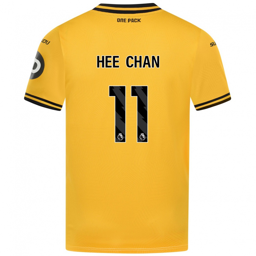 Kandiny Niño Camiseta Hee-Chan Hwang #11 Amarillo 1ª Equipación 2024/25 La Camisa Chile