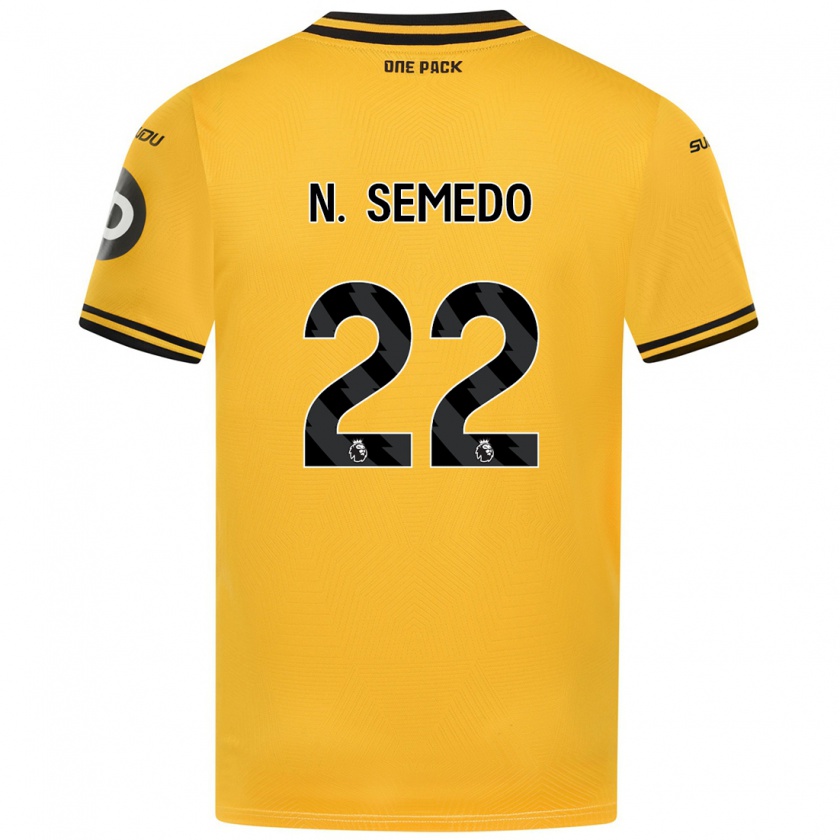 Kandiny Niño Camiseta Nélson Semedo #22 Amarillo 1ª Equipación 2024/25 La Camisa Chile