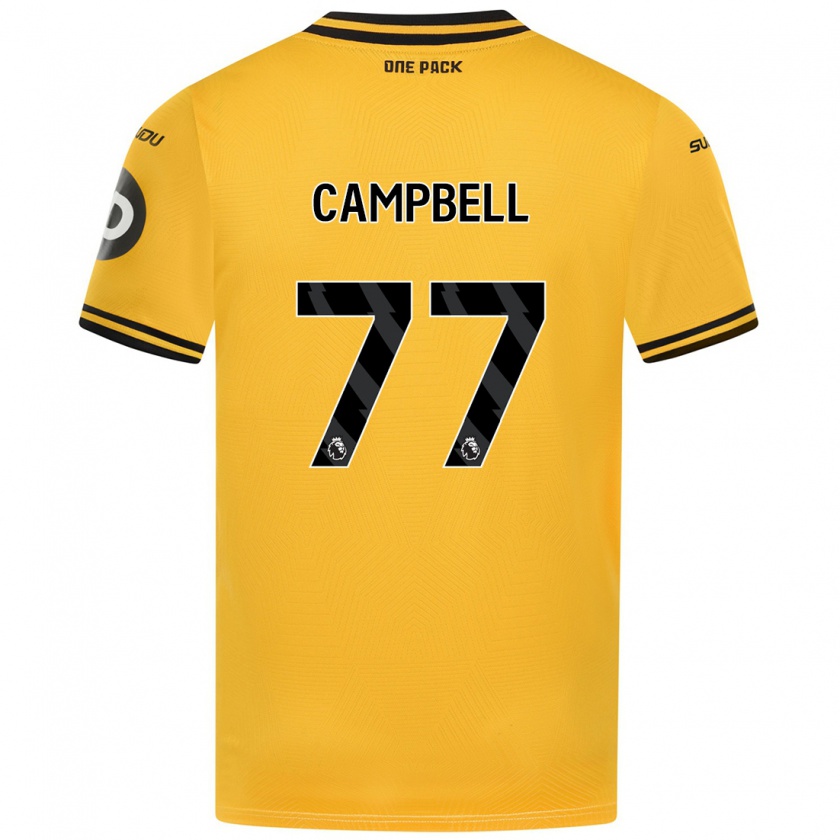 Kandiny Niño Camiseta Chem Campbell #77 Amarillo 1ª Equipación 2024/25 La Camisa Chile