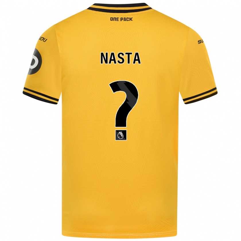 Kandiny Niño Camiseta Arthur Nasta #0 Amarillo 1ª Equipación 2024/25 La Camisa Chile