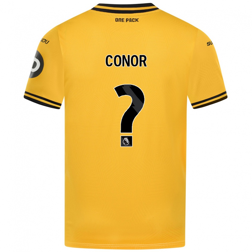 Kandiny Niño Camiseta Conor Mcleod #0 Amarillo 1ª Equipación 2024/25 La Camisa Chile