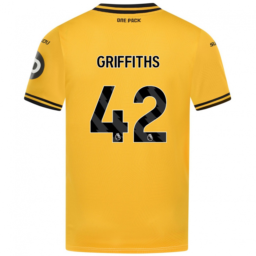 Kandiny Niño Camiseta Harvey Griffiths #42 Amarillo 1ª Equipación 2024/25 La Camisa Chile