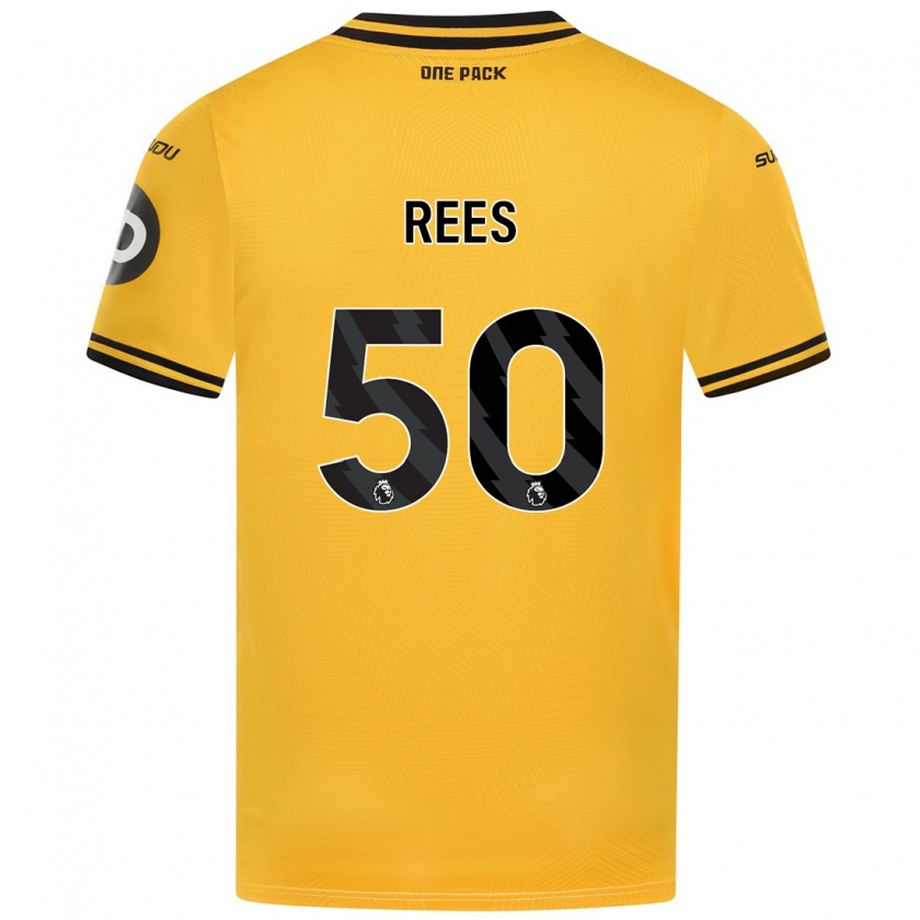 Kandiny Niño Camiseta Mason Rees #50 Amarillo 1ª Equipación 2024/25 La Camisa Chile